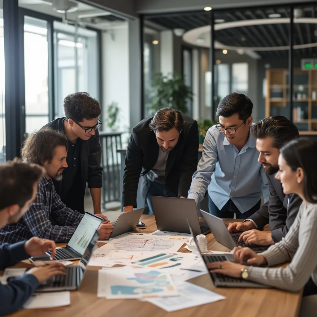 Equipo discutiendo estrategia financiera en Argentina